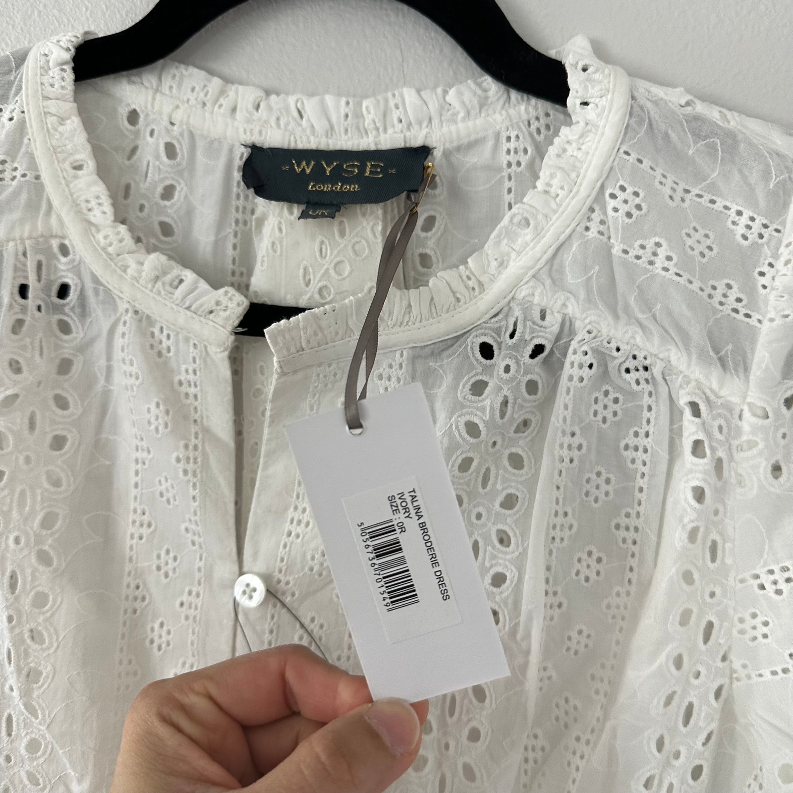 Wyse London Talina Broderie Dress Ivory New Size Us 2 — image 5 of 8